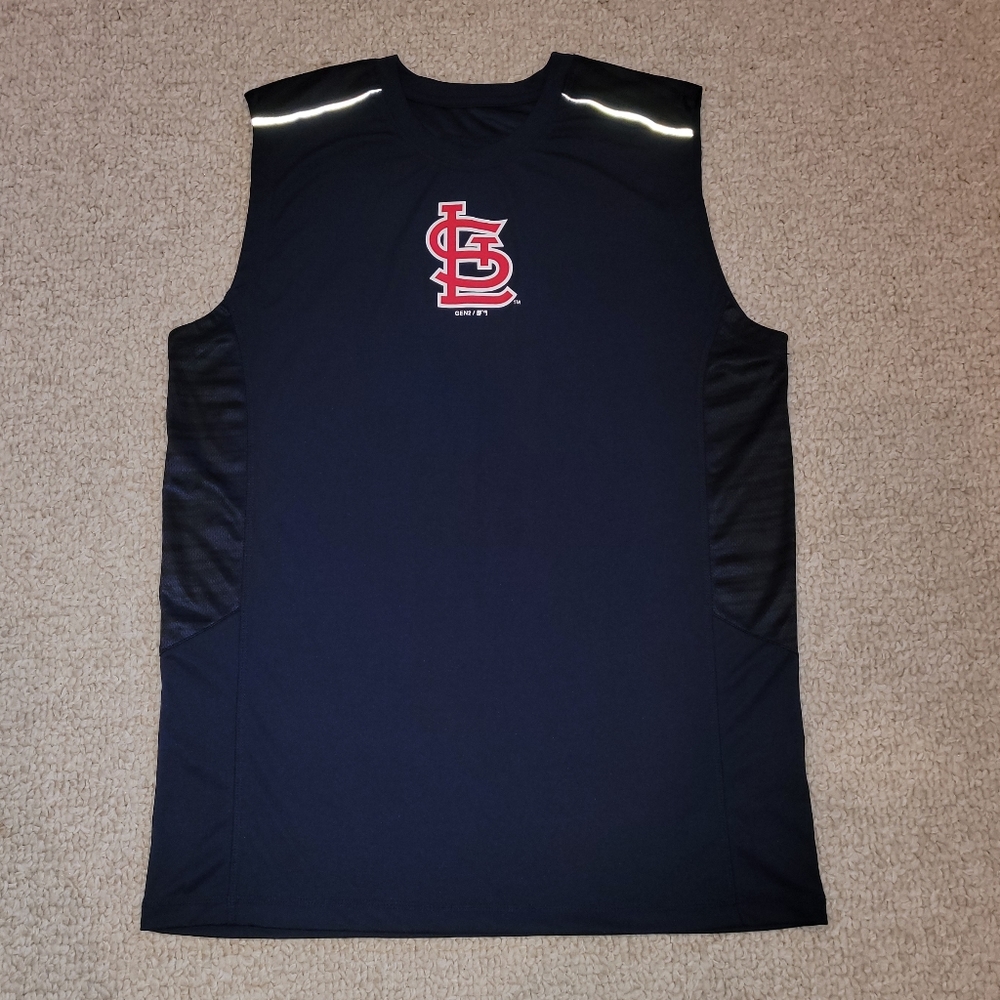 St Louis Cardinals Youth MLB Sleeveless Tank Top Navy Size XL (16/18).
